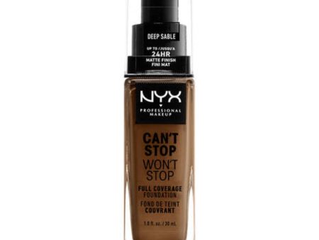 Crème Make-up Base NYX Can t Stop Won t Stop Deep Sable (30 ml) Hot on Sale