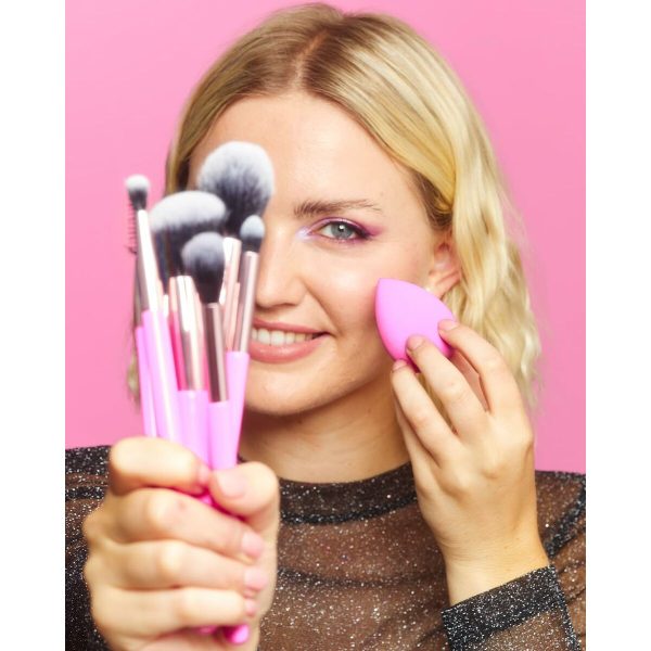 Set of Make-up Brushes Revolution Make Up The Brush Edit Pink 8 Pieces For Discount