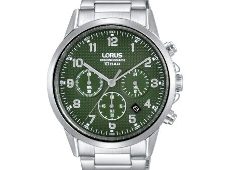 Men s Watch Lorus RT315KX9 Green Silver Supply