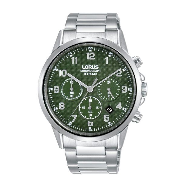 Men s Watch Lorus RT315KX9 Green Silver Supply