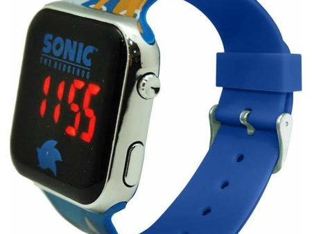 Digital clock Sonic Children s LED Screen Blue Ø 3,5 cm For Discount