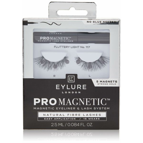 Set of false eyelashes Eylure Pro Magnetic Nº 117 Fluttery light For Sale