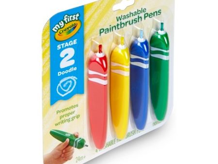 Crayola My First Washable Tripod Grip Paintbrush Pens Supply