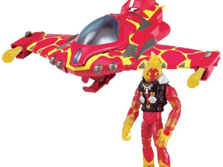 Ben 10 Transforming Vehicle With Figure - Heatblast Rocket Flyer For Cheap