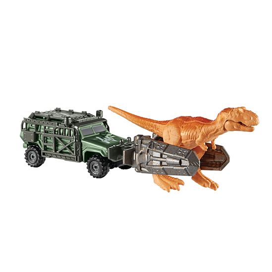 Matchbox Jurassic World Dino Transporters Tyranno-Hauler Vehicle And Figure Sale