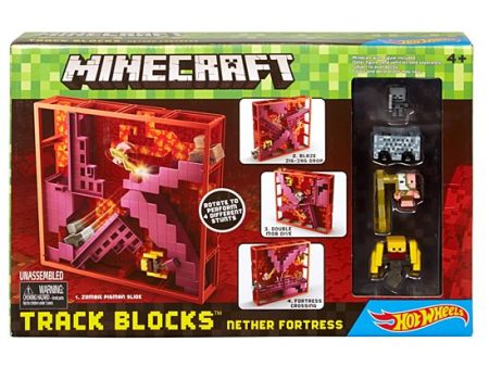 Minecraft Hot Wheels Track Blocks Nether Fortress Play Set Cheap